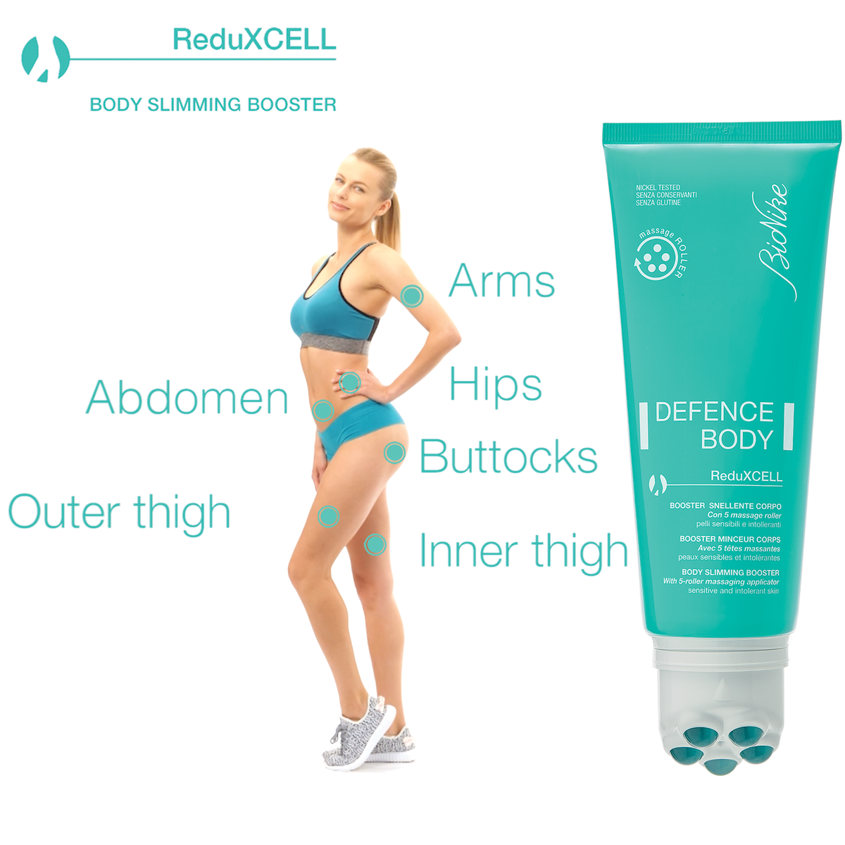 DEFENCE BODY ReduXCELLBODY SLIMMING BOOSTER With 5-roller massaging applicator